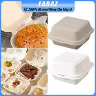 Biodegradable 6-Inch Clamshell Box | 10/50Pcs Burger/Cake Box Take Out Box For Food