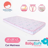 BabySafe Baby Latex Mattress - Cot - 28" x 56" x 3" (Natural Latex)