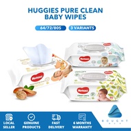 Huggies Pure Clean Baby Wipes - No Perfume/Alcohol, Coco & Shea, Gentle for Sensitive Skin