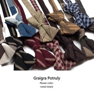 Casual bow tie for men's suit  striped and checkered bow tie accessory