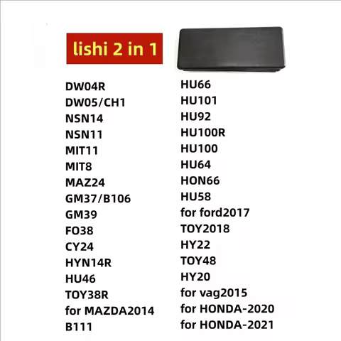 LISHI 2 IN 1 tool DW04R DW05 NSN14 NSN11 MIT11 MIT8 MAZ24 GM37 GM39 FO38 CY24 HYN14R HU46 TOY38R for