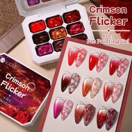 UR SUGAR 4 IN 1 Pat Ombre Gel Polish Christmas Red Reflective Color Easy Gradient Painting Gel for D