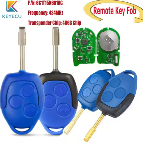 KEYECU Smart Remote Key Fob for Ford Transit WM VM 2006 2007 2008 2009 - 2014 4D63 Chip 434MHz 6C1T1