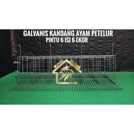 GALVANIZED BATERAY CAGE LAYER CHICKEN LAYER 6 DOORS CONTAINS 6 BATTERIES