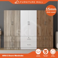 SKL Furniture ARIA 2.5FTX6FT WARDROBE + DRAWERS /ALMARI /CUPBOARD/ALMARI BAJU/Baby Locker/almari baj