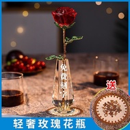Crystal Rose Ornaments Gifts for Girlfriend Wedding Anniversary Valentine's Day Gifts Living Room Ho