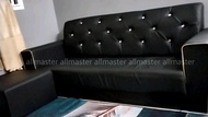 FREE STOOL High Quality Velvet Sofa Baldu 3 Seater 1 Stool Sofa L Shape / Fabric Sofa Kain / PVC Sof