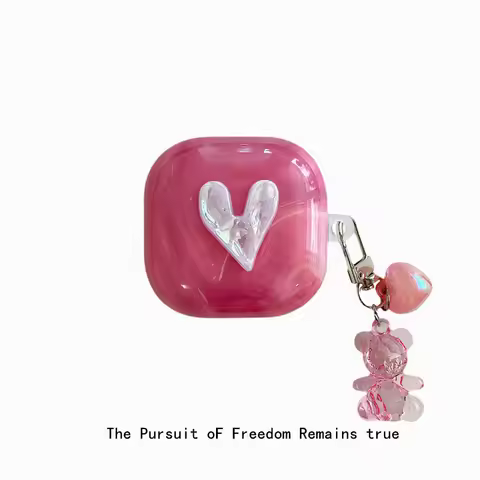 for Samsung Galaxy Buds Core / Buds FE Case Cute Bunny Pendant Samsung Galaxy Buds 2 / Buds2 Pro Pro