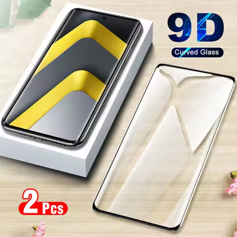 2Pcs 9D Curved Glass For Xiaomi POCO M8 Pro Tempered Glass Screen Protector POCOM8 POCOM8Pro Little 