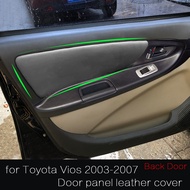 1 pair Car door Panel Cover for Toyota vios 2007 2006 2005 2004 2003 NPC42 armrest Siding Leather vi
