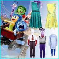GN Inside Out 2 Joy Disgust Anger Fear Sadness dress coat cosplay cloth Halloween party costume NG