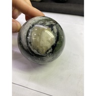 D2138 Natural Raw Ore/Bamboo Leaf Stone Ball With Small Dots Copper Ore Diameter Approximately: 63.7
