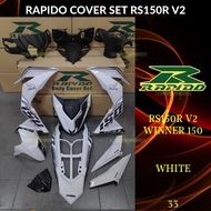 RAPIDO COVER SET RS150R/RS150 V2 V3 WINNER150 (33) WHITE (STICKER TANAM/AIRBRUSH) COVERSET