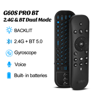 G60S PRO Voice รีโมทคอนล Backlit Gyro 2.4G RF BT5.0 Air Mouse แป้นพิมพ์ขนาดเล็กรัสเซียภาษาอังกฤษ Con