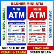 BANNER SPANDUK AGEN BRILINK ATM BERSAMA EWALLET PULSA PAKET 2 BANNER TERMURAH