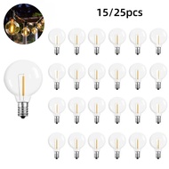 G40 LED Light Bulb E12 Base PET Plastic Filament Lamp DC 3V 1W Warm White Ball Replacement Led Bulb 