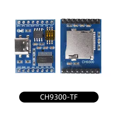 CH9300 Voice Module 4MB/16MB/TF Card MP3 Hardware Decoding 10 Button One-To-One Control Playback Typ