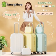 【14-inch Free】20/24/28 inch Luggage Suitcase with cup holder Silent Wheels 7kg Carry-on luggage