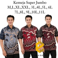 Men's Short Sleeve Batik Shirt - Men's Jumbo Batik Shirt ML XL XXL 3XL 4XL 5XL 6XL 7XL Fuji