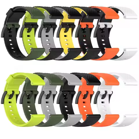 24mm Sport Strap For SUUNTO 9 BARO Suunto 7 D5 Smart Watch Replace Silicone Bracelet For Fossil Q Me