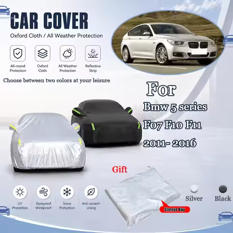 For Bmw 5 series F07 F10 F11 2011- 2016 All Weather Oxford Car Cover Uv Snow Dustproof Reflective St