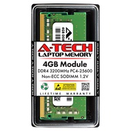 4GB DDR4 3200 MHz SODIMM PC4-25600 (PC4-3200AA) CL22 Non-ECC Laptop RAM Memory Module A-Tech 4GB DDR