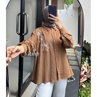 LARAA LINEN BLOUSE WITH RIBBON EMBROIDERY RK 5 K1595