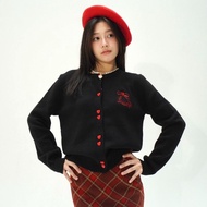 JARINYA เสื้อคาร์ดิแกนกระดุมแดงปัก jarinya