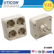 UTICON 4-Pin Socket S/K Grounded Switch S-448N Segi