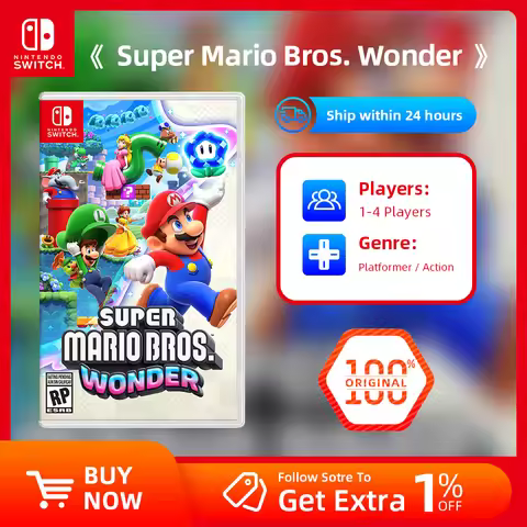 Super Mario Bros. Wonder - Nintendo Switch Game Deals - Nintendo Switch OLED Lite Game cartridge