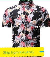 Baju Kemeja Batik Lelaki Men Floral Shirt Collection [SIZE L] /Ready Stock Local