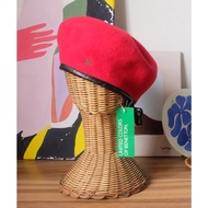 United Colors of Benetton Beret Hat Size 58cm Red