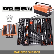 85Pcs Heavy Duty Cantilever Metal Tool Box Set Ratchet Set Spanner Set