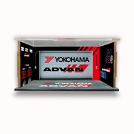 GILAN Acrylic Diecast Box YOKOHAMA TIRE RACING GARAGEADVAN