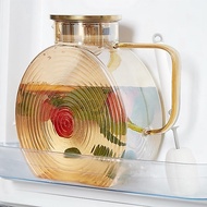 Snail Glass Pitcher 2.5L 84oz Large Iced Tea Pitcher with Handle Lids for Fridge Door Water Jug Su