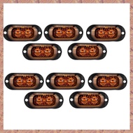 10Pcs 12V-24V 2LED Car Side Marker Lights Turn Signal Lights Indicator Lights Taillight for Trailers