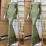 NEW COLLECTIONS NAGENA KURUNG MODEN SULAM LACE BAJU KURUNG RAYA 2023 KURUNG NIKAH TUNANG KURUNG PENGANTIN SANDING