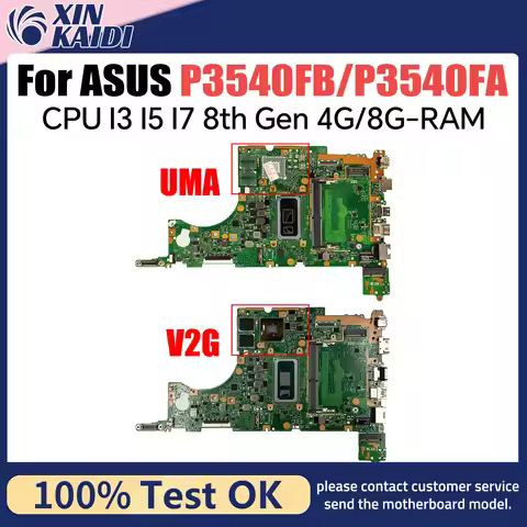P3540FB Mainboard For ASUS PRO P3540F P3540FA PX574FB Laptop Motherboard CPU I3 I5 I7 8th Gen 4G/8G 