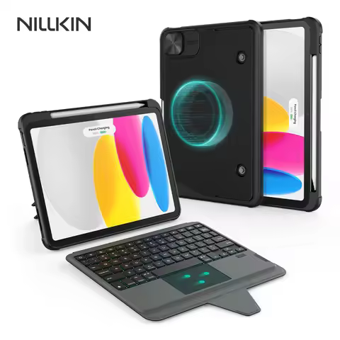 NILLKIN Bluetooth Magnetic Backlit Keyboard Case Bumper Combo Pro for iPad Air 11 M3/iPad A16 10th G