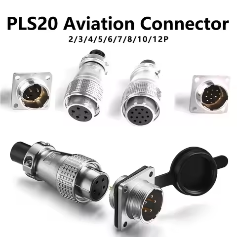 PLS20 Aviation Connector 2/3/4/5/6/7/8/9/10/12Pin Air Carrier Male Female Plug Connector WS20 TP20
