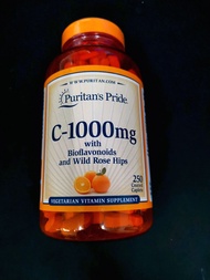 250 Caplets Puritan Pride Vitamin C 1000 MG Bioflavonoids &amp; Rose Hips