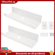 [In Stock]2PCS Clear Acrylic Wall Shelf Floating Book Shelves for Wall, Display Wall Shelves for Bathroom, Bedroom, Kitchen
