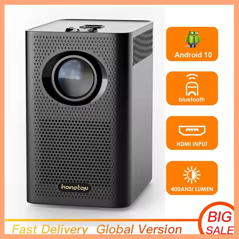 TOPSION S30MAX Projector Android 4K WIFI Portable Smart Home Theater Cinema Android 10.0 Beamer Blue