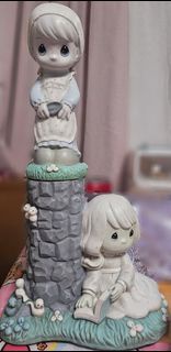 正版 珍藏  2004年 Precious Moments 女孩 60cm高 家居 花園 陶瓷 雕像 擺設 可拆開上下兩件