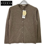 TOYOBOUSHI Ito-goromo RAI 14IT-PC0014 棕色 100% 羊絨開襟衫 尺寸 2 [二手]