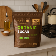 Đường mía thô mịn hữu cơ cao cấp Wangkanai Organic Thái Lan 800g
