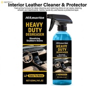 Car Interior Leather Cleaner 120ml Stain Remover Restoration Kit for Seats Steering Wheel Dashboard 