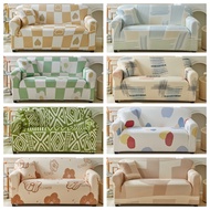 Thick Elastic Sofa Cover Waffle Material Regular L Shape Stretchable 1/2/3/4-seater