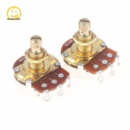 Sunshineshop 1Pcs Guitar Potentiometer Pot Low Torque And Low Noise Smooth Feel Brass Shaft A500K A2