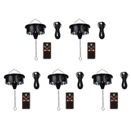 5X Rotating Disco Ball Motor Lights with Remote,18 LEDs for 12 16 20 24inch Mirror Ball Rotator(NotI